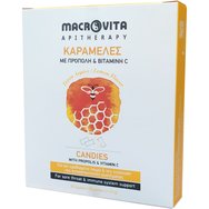 Macrovita Candies Бонбони за гърло с прополис, витамин С и билкови екстракти, с аромат на лимон 47g Macrovita Candies Бонбони за гърло с прополис, витамин С и билкови екстракти, с аромат на лимон 47g