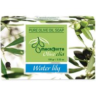 Macrovita Pure Oilve Oil Soap маслинов сапун на калъп за лице, тяло и коса, идеален за чувствителна кожа 100g - Water Lily