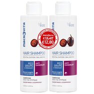Macrovita PROMO PACK Red Grape Anti-Dandruff Hair Shampoo 2x200ml на специална цена - Шампоан против пърхот с червено грозде и розмарин Macrovita PROMO PACK Red Grape Anti-Dandruff Hair Shampoo 2x200ml на специална цена - Шампоан против пърхот с червено грозде и розмарин
