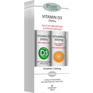 Power Health Promo Vitamin D3 2000iu Stevia 20 Effer.tabs & Vitamin C 500mg 20 Effer.tabs 1+1 Gift - Vitamin Nutrition Supplement D3 for Calcium Absorption & Vitamin C for Strengthening the Defense of the Organization Power Health Promo Vitamin D3 2000iu Stevia 20 Effer.tabs & Vitamin C 500mg 20 Effer.tabs 1+1 Gift - Vitamin Nutrition Supplement D3 for Calcium Absorption & Vitamin C for Strengthening the Defense of the Organization