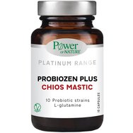 Power Health Platinum Range Probiozen Plus Chios Mastic 15caps - Хранителна добавка с Хиос мастика, пробиотици, глутамин и цинк за добро функциониране на стомашно-чревната система Power Health Platinum Range Probiozen Plus Chios Mastic 15caps - Хранителна добавка с Хиос мастика, пробиотици, глутамин и цинк за добро функциониране на стомашно-чревната система