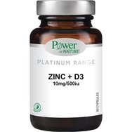Power Health Platinum Range Zinc 10mg & Vitamin D3 500iu, 60caps