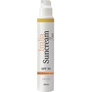 Inalia Suncream Face Spf50, 50ml - Слънцезащитен крем за лице с висока защита с хиалуронова киселина, екстракт от грозде и витамин Е Inalia Suncream Face Spf50, 50ml - Слънцезащитен крем за лице с висока защита с хиалуронова киселина, екстракт от грозде и витамин Е