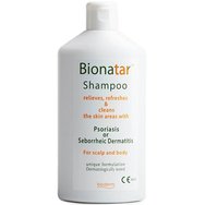 Boderm Bionatar Psoriasis Shampoo Ексфолиращ, успокояващ шампоан против псориазис & себореен дерматит на скалпа & тялото 300ml