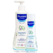 Mustela Promo Christmas Baby Shower Gentle Cleansing Gel Baby - Детски почистващ гел за тяло - коса с органично авокадо 500ml & 200ml