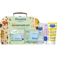 Mustela Promo Cleansing Wipes 60 бр & No Rinse Cleansing Water 100ml & 123 Vitamin Barrier Cream 50ml & Bebe Very High Protection Sun Lotion Spf50+, 40ml & Подарък Metalic Case 1 бр & Подарък Baby