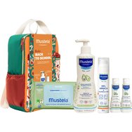 Mustela Promo Gentle Cleansing Gel 500ml & Cleansing Wipes 60 бр & Gel Arnica & Calendula Bio 100ml & Hydra Bebe Body Lotion 50ml & No Rinse Cleansing Water 50ml & Подарък Ученичка 1 бр