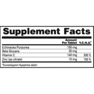 Natura Vita Echinacea Plus Хранителна добавка с ехинацея, бета глюкан, цинк и витамин C за по-бърз имунен отговор и укрепване на имунитета с вкус на лимон 20 Effer.tabs - Lemon