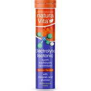 Natura Vita Electrolytes Isotonic Минерална хранителна добавка за възстановяване на електролитния баланс и хидратиране на тялото с вкус на лимон 20 Effer.tabs - Lemon