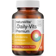 Natura Vita Daily Vits Premium Мултивитамини и минерална хранителна добавка за стимулация, енергия, силен имунитет и ежедневно благополучие 30tabs