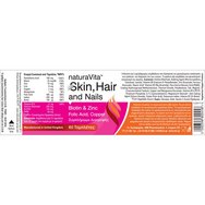 Natura Vita Hair, Skin & Nails хранителна добавка с витамини, минерали и ензими за здравословен растеж и обновяване на косата, ноктите и кожните клетки 60 таблетки Natura Vita Hair, Skin & Nails хранителна добавка с витамини, минерали и ензими за здравословен растеж и обновяване на косата, ноктите и кожните клетки 60 таблетки