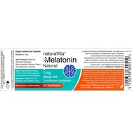 Natura Vita Melatonin Хранителна добавка с мелатонин за по-бърз и по-добър сън 30tabs