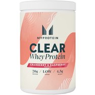 My Protein Clear Whey Protein 500g - Cranberry & Raspberry - Хранителна добавка с високо съдържание на суроватъчен протеин на прах с висока чистота и високо съдържание за мускулен растеж и поддържане с вкус на червена боровинка и малина