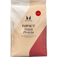 My Protein Impact Vegan Protein 1kg - Strawberry - Протеин на прах от грах и боб - хранителна добавка за мускулен растеж и поддържане за строги вегетарианци с вкус на ягода