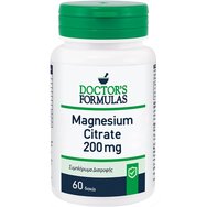 Doctor's Formulas Magnesium Citrate 200mg 60tabs - Хранителна добавка с магнезиев цитрат за добра мускулна функция, нервна система и намаляване на умората и отпадналостта
