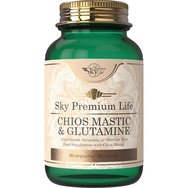 Sky Premium Life Mastic & Glutamine 60caps - Хранителна добавка с хиосова мастика и глутамин, която допринася за нормалната функция на стомашно -чревната система Sky Premium Life Mastic & Glutamine 60caps - Хранителна добавка с хиосова мастика и глутамин, която допринася за нормалната функция на стомашно -чревната система