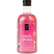 Lavish Care Promo Santa\'s Cupcakes Bath & Shower Gel 500ml & Glitter Body Lotion 300ml & торбичка 1 бр