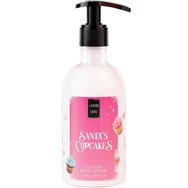 Lavish Care Promo Santa\'s Cupcakes Bath & Shower Gel 500ml & Glitter Body Lotion 300ml & торбичка 1 бр