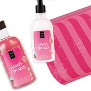 Lavish Care Promo Santa\'s Cupcakes Bath & Shower Gel 500ml & Glitter Body Lotion 300ml & торбичка 1 бр