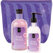 Lavish Care Promo Festive Petals Bath & Shower Gel 500ml & Glitter Body Lotion 300ml & торбичка 1 бр