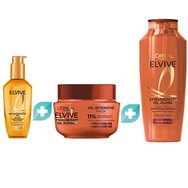 L'Oreal Paris Promo Elvive Extraordinary Oil 100ml & Extraordinary Oil Jojoba Mask 300ml & Shampoo 400ml