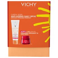 Vichy Promo Capital Soleil Anti-Ageing 3-in-1 Spf50, 50ml & Подарък Liftactiv Collagen Specialist 16 Day Cream 15ml