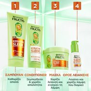 Garnier Promo Fructis Keratin Sleek Shampoo 200ml & Fructis Sleek & Stay Serum 100ml & Fructis Keratin Sleek Mask 370ml Garnier Promo Fructis Keratin Sleek Shampoo 200ml & Fructis Sleek & Stay Serum 100ml & Fructis Keratin Sleek Mask 370ml
