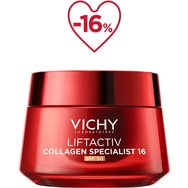 Vichy Promo Liftactiv Collagen Specialist 16 Bonding Day Cream Spf50, 50ml - Дневен крем против стареене с висока защита за лице, който стимулира производството на колаген и се бори с 16-те признака на стареене