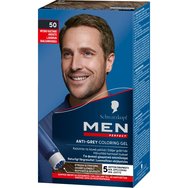 Schwarzkopf Men Perfect Anti-Grey Coloring Gel - N50 Естествено светло кафяво - Гел за коса с боя за покриване на бялото с естествен цвят Schwarzkopf Men Perfect Anti-Grey Coloring Gel - N50 Естествено светло кафяво - Гел за коса с боя за покриване на бялото с естествен цвят
