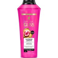 Schwarzkopf Gliss Supreme Length Shampoo Нежен шампоан за чуплива дълга коса с мазни корени 400ml Schwarzkopf Gliss Supreme Length Shampoo Нежен шампоан за чуплива дълга коса с мазни корени 400ml