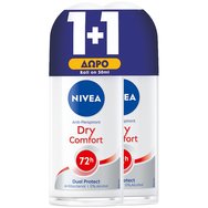 Nivea PROMO PACK Dry Comfort 72h Dual Protect Deo Roll-on 2x50ml