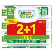 Babylino Sensitive with Chamomile Бебешки кърпички с лайка без аромат 2 + 1 подарък, 3 х 54 броя Babylino Sensitive with Chamomile Бебешки кърпички с лайка без аромат 2 + 1 подарък, 3 х 54 броя