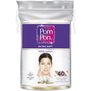Pom Pon Extra Soft Cotton Pads 40 бр - Големи, висококачествени памучни кръгли тампони за премахване на грим Pom Pon Extra Soft Cotton Pads 40 бр - Големи, висококачествени памучни кръгли тампони за премахване на грим