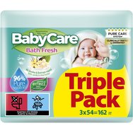 BabyCare Bath Fresh Wipes Triple Pack 162 бр (3x54 бр) BabyCare Bath Fresh Wipes Triple Pack 162 бр (3x54 бр)