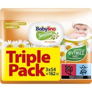 BabyCare Chamomile Pure Water Wipes Triple Pack 162 бр (3x54 бр) BabyCare Chamomile Pure Water Wipes Triple Pack 162 бр (3x54 бр)