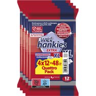 Wet Hankies Promo Pack Extra Safe Antibacterial XL Wipes 48 броя (4x12 броя) - Антисептични кърпички с голям размер, които действат срещу микробите & грипните вируси Wet Hankies Promo Pack Extra Safe Antibacterial XL Wipes 48 броя (4x12 броя) - Антисептични кърпички с голям размер, които действат срещу микробите & грипните вируси