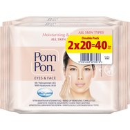 Pom Pon Promo Moisturizing & Relaxing Face & Eyes Hyalouronic Acid 100% Cotton Wipes 40 бр (2x20 бр) Pom Pon Promo Moisturizing & Relaxing Face & Eyes Hyalouronic Acid 100% Cotton Wipes 40 бр (2x20 бр)