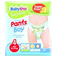Babylino Sensitive Pants Boy Maxi No4 (8-15kg) 20 памперса Babylino Sensitive Pants Boy Maxi No4 (8-15kg) 20 памперса