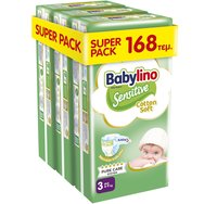 Babylino Sensitive Cotton Soft Super Pack Midi Νο3 (4-9kg) 168 бр (3x56 бр)