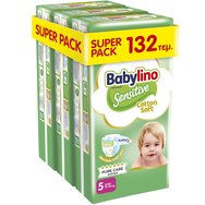 Babylino Sensitive Cotton Soft Super Pack Junior Νο5 (11-16kg) 132 бр (3x44 бр)