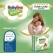 Babylino Sensitive Cotton Soft Super Pack Newborn Νο1 (2-5kg) 136 бр (2x68 бр) Babylino Sensitive Cotton Soft Super Pack Newborn Νο1 (2-5kg) 136 бр (2x68 бр)