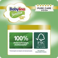 Babylino Sensitive Cotton Soft Mini Νο2 (3-6kg) 64 бр Babylino Sensitive Cotton Soft Mini Νο2 (3-6kg) 64 бр