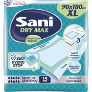 Υποσέντονα Sani PREMIUM DRYMAX XL 90x180 με αναδιπλούμενα φτερά 15τεμ.