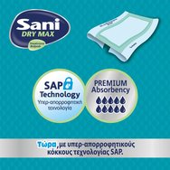Υποσέντονα Sani PREMIUM DRYMAX XL 90x180 με αναδιπλούμενα φτερά 15τεμ. Υποσέντονα Sani PREMIUM DRYMAX XL 90x180 με αναδιπλούμενα φτερά 15τεμ.