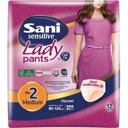 Sani Sensitive Lady Pants Discreet Еластично бельо при инконтиненция 12 бр - No2 Medium