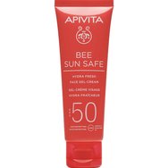 Apivita Bee Sun Safe Hydra Fresh Face Gel-Cream With Marine Algae & Propolis Spf50, Light Texture 50ml