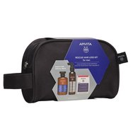 Apivita Rescue Hair Loss Kit Men\'s Tonic Shampoo 250ml & Hair Loss Lotion 150ml & Caps for Hair 30caps & Практична тоалетна чант