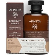 Apivita Promo Dandruff Relief Oil 50ml & Oily Dandruff Shampoo​​​​​​​ 250ml 