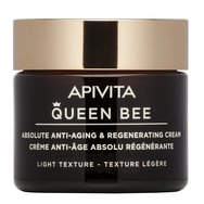 Apivita Promo Queen Bee Absolute Anti-Aging & Regenerating Cream Light Texture 50ml & Redefining Serum 10ml & Подарък Reviving Eye Cream 2ml & торбичка 1 бр