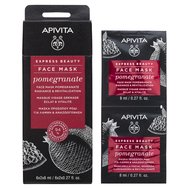 Apivita Promo Express Beauty Face Mask with Aloe 2x8ml & Face Mask with Pomegrenate 2x8ml & Eye Mask with Ginkgo Biloba 2x2ml & Подарък Face Mask Brush 1 бр